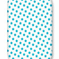 Cotton Fitted Baby Sheet Fit Moses Basket Pram 80X38cm Big Turquoise Stars On White