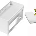 2-pack soft fitted sheet jersey stretchy cotton fit Crib/Cradle 90x40 White