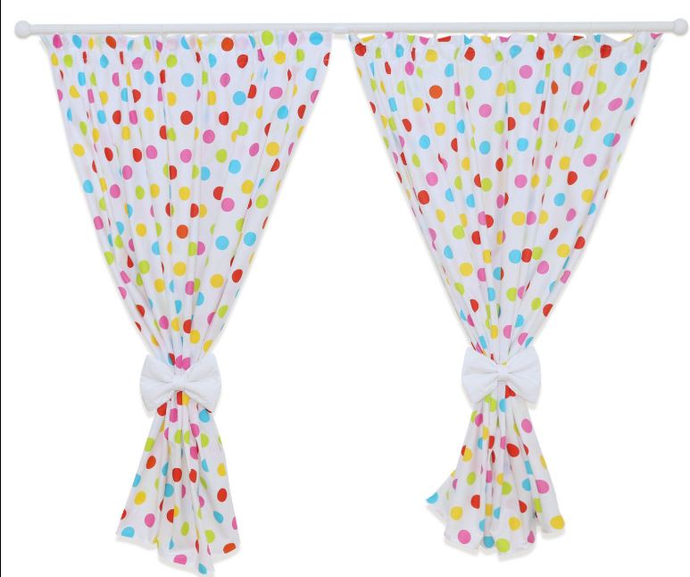 Nursery Curtains for Babies & Toddler's Bedroom Dots coloured