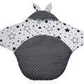 Baby Hooded Swaddle Wrap Bunny Blanket Ultra Soft Warm Blanket Grey/ Milky Way