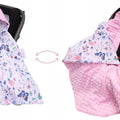 Minky hooded blanket PINK/ On the Meadow