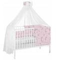 10Pc Bedding Set Bunny Pink Bumper Pillow Duvet Sheet Fit Cot 120x60cm