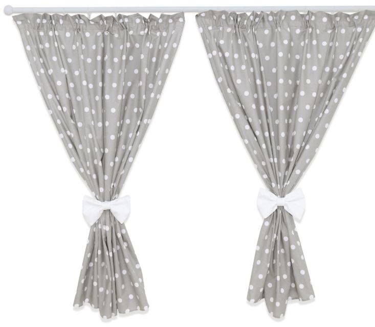 Nursery Curtains for Babies & Toddler's Bedroom Dots grey