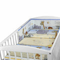 5Pc bedding set nursery pillow duvet bumper fit cot 120x60 Safari Blue