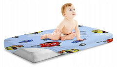 100% cotton fitted sheet printed design for baby crib 90x40cm Cars - MyHappy Baby