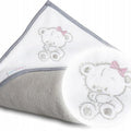 Baby Bath Hooded Towel Kids Toddler Nursery 100x100cm soft Girl Grey