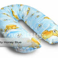 Large Brestfeeding Pillow Cover Baby Pregnancy 170cm Teddy Honey Blue