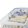 Baby 3Pc Bedding Set Pillow Duvet Bumper Fit Cotbed 140X70cm Safari Blue