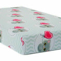 Baby Fitted Cot Sheet Printed Design 100% Cotton Mattress 120X60 cm Cat Chevron Grey