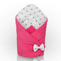 Baby Swaddle Wrap Newborn Dimple Cotton Infant Bedding Pink/ Small Stars On White