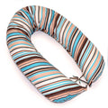 Large Breastfeeding Pillow Cover Baby Pregnancy Maternity 170cm Brown Stripes