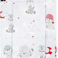 Baby 100% cotton changing mat child toddler Sweet animals grey