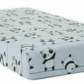 100% cotton fitted sheet printed design for baby crib 90x40cm Little panda