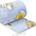 Padded Bumper To Fit Baby Cot Bed All-Round Cotton 420cm Ladder Blue