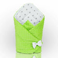 Baby Swaddle Wrap Newborn Dimple Cotton Infant Bedding Green/ Small Stars On White