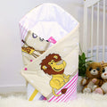 Baby Swaddle Wrap Newborn Bedding Blanket 100% Cotton Sleeping Bag Safari Pink