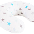 Baby feeding pillow + removable cover cotton newborn maternity Blue Stars