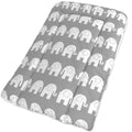 Toddler Changing Mat 70X50cm Soft 100% Cotton Elephants Grey
