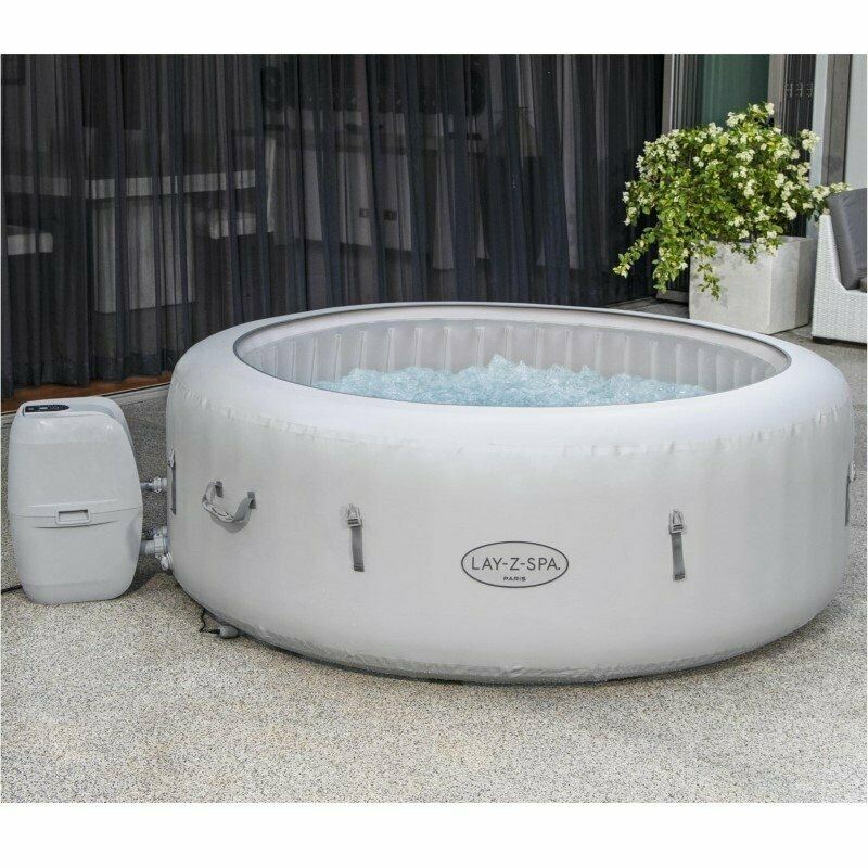 Bestway Lay-Z-Spa Paris Hot Tub With Built In Led Light System Airjet 4-6 People