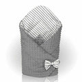 Baby Swaddle Wrap Newborn Dimple Cotton Infant Bedding Grey / Grey Stripes