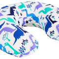 Cover For Feeding Pillow Baby Nursing Breastfeeding Dinosaurs Blue