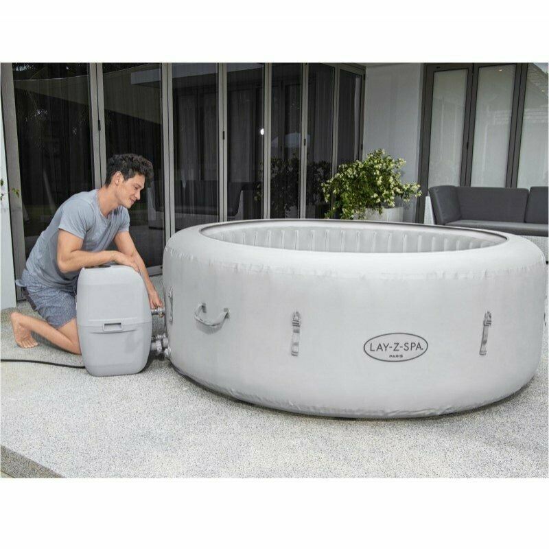 Bestway Lay-Z-Spa Paris Hot Tub With Built In Led Light System Airjet 4-6 People