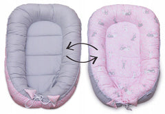 Baby 6pc Double-sided soft infant Cocoon Bunny Pink/ Grey - MyHappy Baby