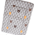 Baby 100% cotton changing mat child toddler Fox in Forest Grey
