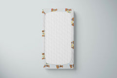 Baby Fitted Junior Bed Sheet Printed 100% Cotton Mattress 160X70cm Bears Family - MyHappy Baby