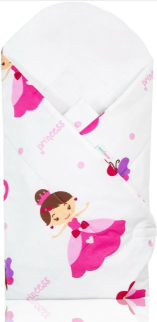 Baby Swaddle Wrap Newborn Bedding Blanket 100% Cotton Sleeping Bag Butterfly Princess