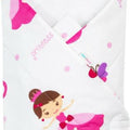 Baby Swaddle Wrap Newborn Bedding Blanket 100% Cotton Sleeping Bag Butterfly Princess