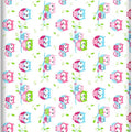 Baby Fitted Toddler Bed Sheet Printed 100% Cotton Mattress 160X80cm Owls White