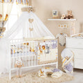 Baby bedding set 10pc fit cot bed 140x70cm - Safari beige