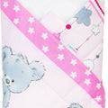 Baby Swaddle Wrap Newborn Bedding Blanket 100% Cotton Sleeping Bag Cuddle Bears Pink