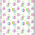 Baby Fitted Cot Bed Sheet Printed 100% Cotton Mattress 140X70cm Owls White