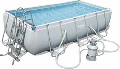 Bestway Swimming Pool Rectangular 404X201X100cm With Sand Filter Pump 13'3Ft - MyHappy Baby