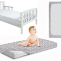 Super Soft Fitted Sheet Jersey Stretchy Cotton Fit Junior Bed 160/80cm Small Stars With Grey
