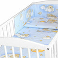 Baby Bedding 6Pc Cotton Set Duvet Cot 120x60cm Ladder Blue