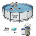 Bestway Steel Swimming Pool Pro Max 14Ft 48In Round Ground Garden 427X122cm