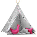 Teepee Wigwam Indoor Outdoor Kids Playhouse Tent With Three Cushions Indian Dots