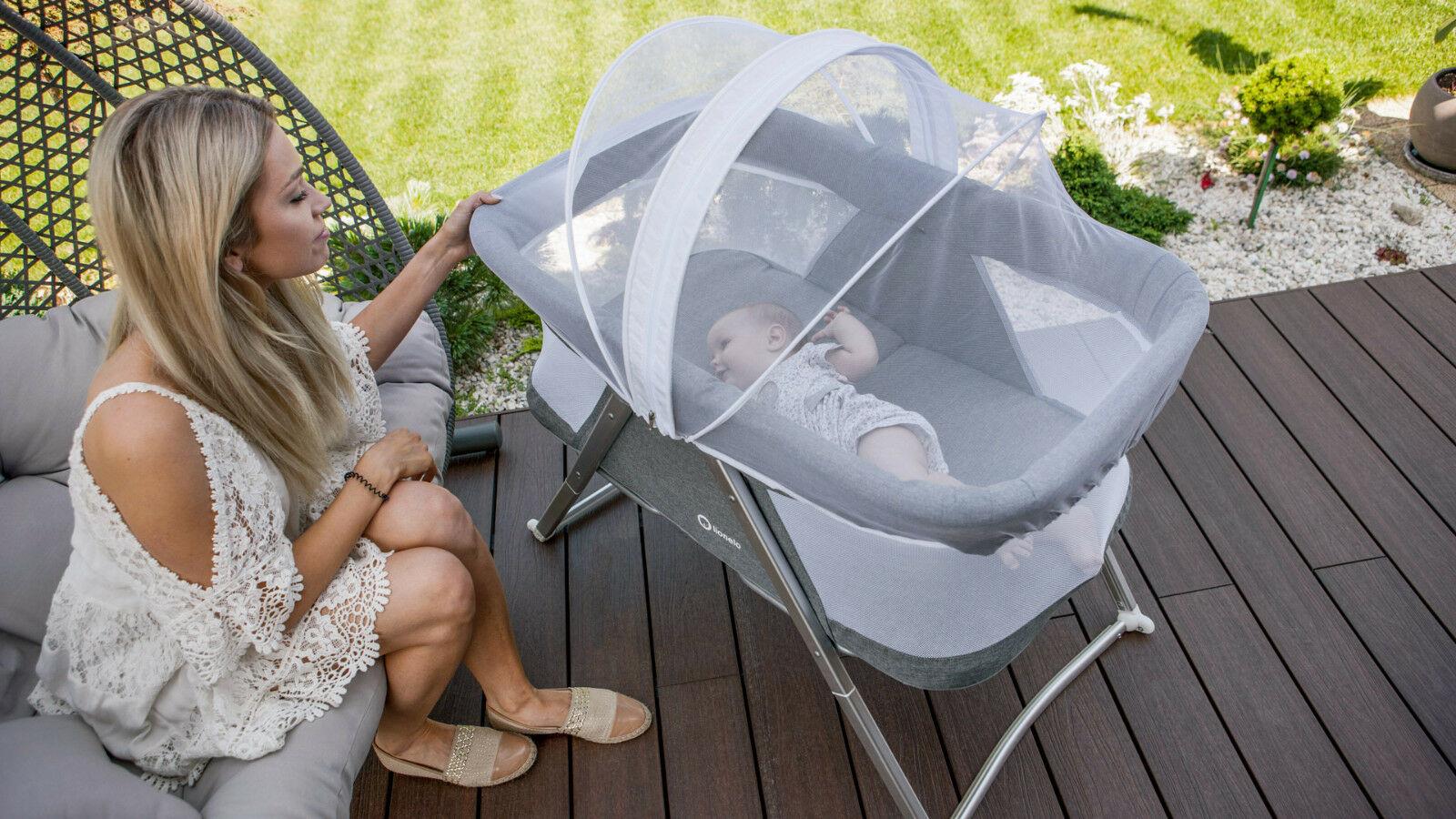 Baby travel cot 2025 with mosquito net