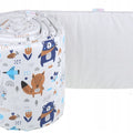 Padded Bumper 180cm fit Cot 120x60cm 100% Cotton Baby Nursery Boho Navy/ Dots Grey