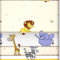 100% cotton fitted sheet printed design for baby crib 90x40cm Safari beige