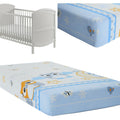 Baby Fitted Cot Sheet Printed Design 100% Cotton Mattress 120X60 cm Owls Moon Blue