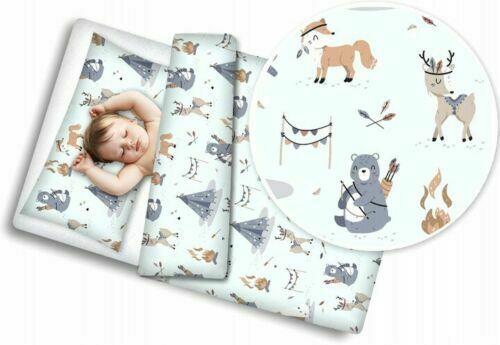 Baby 4Pc Bedding Set Pillow Duvet Quilt Fit Cotbed 140X70cm Indian Camp