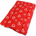 Baby 100% cotton changing mat child toddler White hearts on red