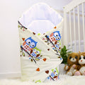 Baby Swaddle Wrap Newborn Bedding Blanket 100% Cotton Sleeping Bag Owls Cream Ii