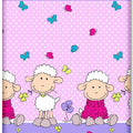 Baby Fitted Cot Bed Sheet Printed 100% Cotton Mattress 140X70cm Sheep Pink