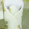 Baby Swaddle Wrap Newborn Bedding Blanket 100% Cotton Sleeping Bag Giraffe Ecru