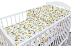 Baby 5Pc Bedding Set Pillow Duvet Bumper Fit Cotbed 140x70cm Football Teddy Bear - MyHappy Baby
